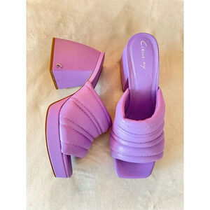 Circus by Sam Edelman Marlie Platform Block Heel Sandals Purple Size 8 Women’s